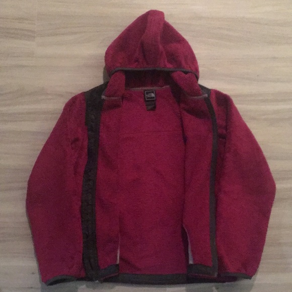 Girls The North Face Fleece Hoodie Jacket Large - Picture 3 of 5